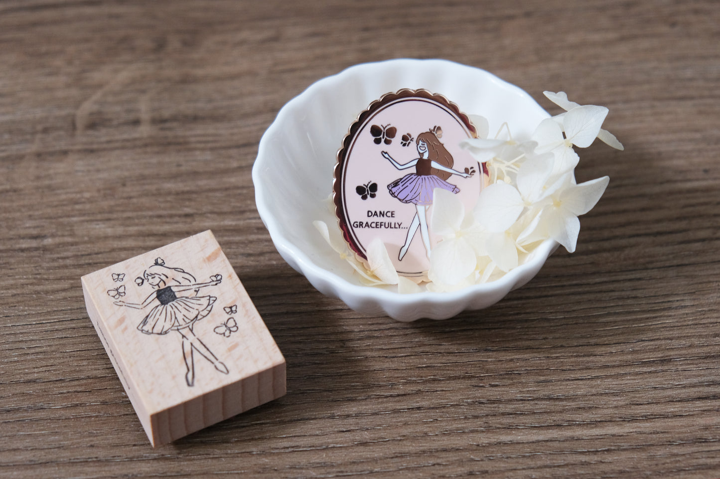 Enamel Clip: Dancing Butterflies