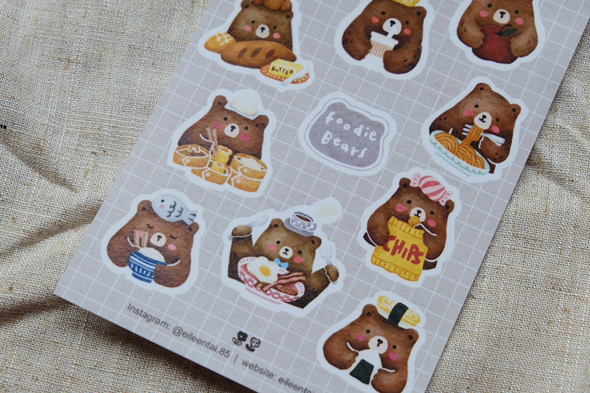 Stickers: Foodie Bears