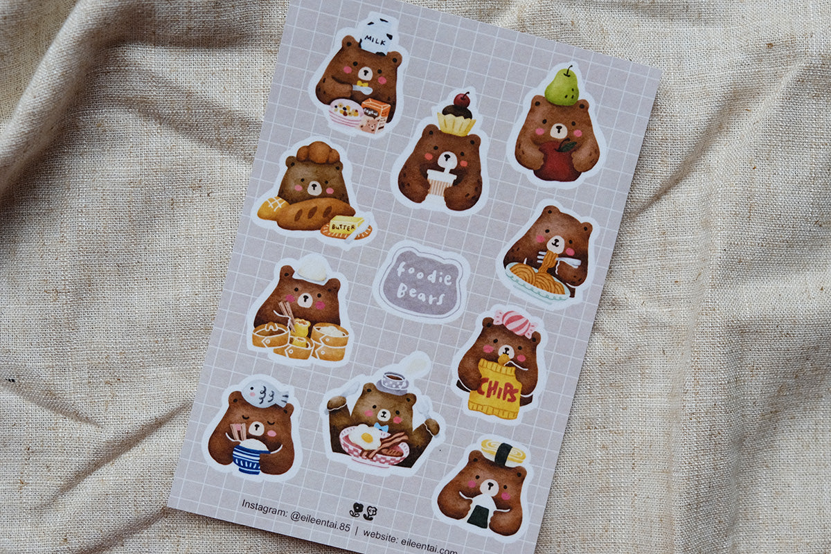 Stickers: Foodie Bears