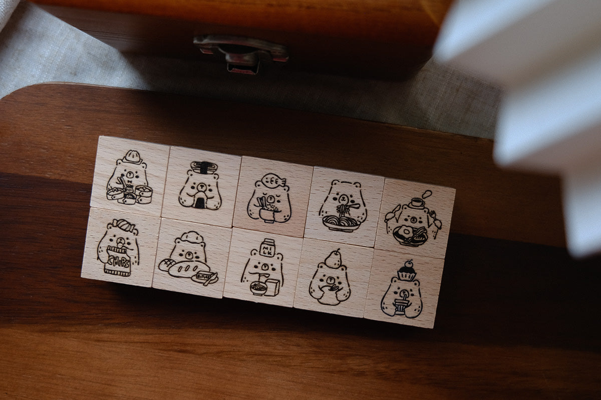 Foodie Bears Rubber Stamps