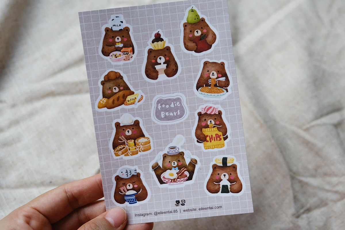 Stickers: Foodie Bears
