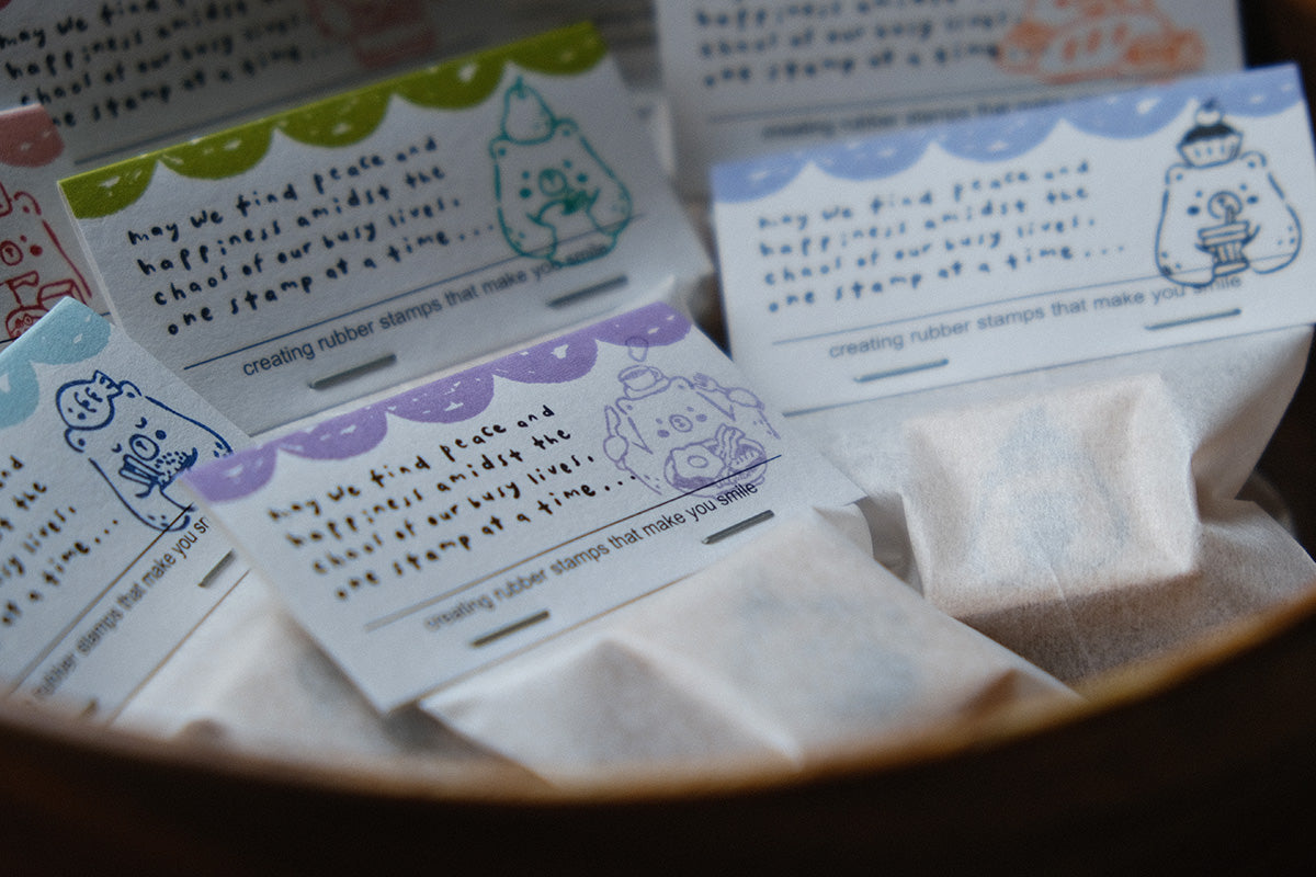 Foodie Bears Rubber Stamps