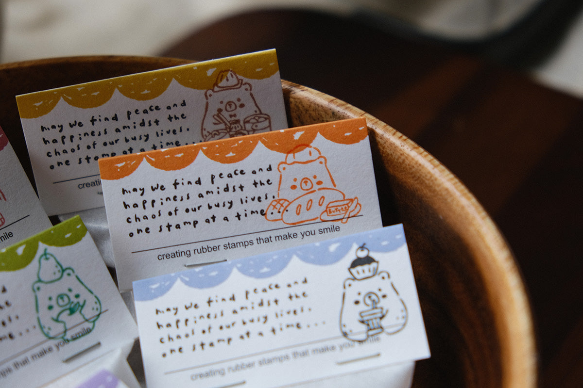 Foodie Bears Rubber Stamps