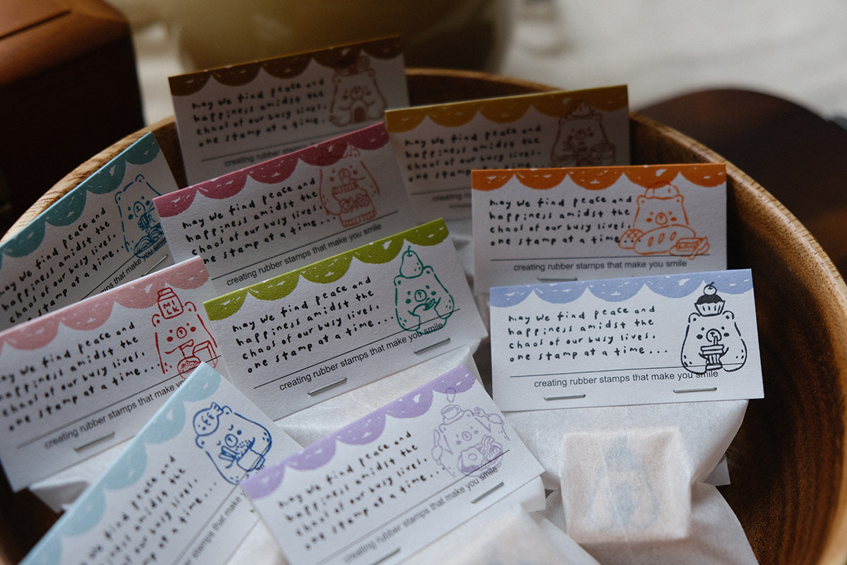 Foodie Bears Rubber Stamps
