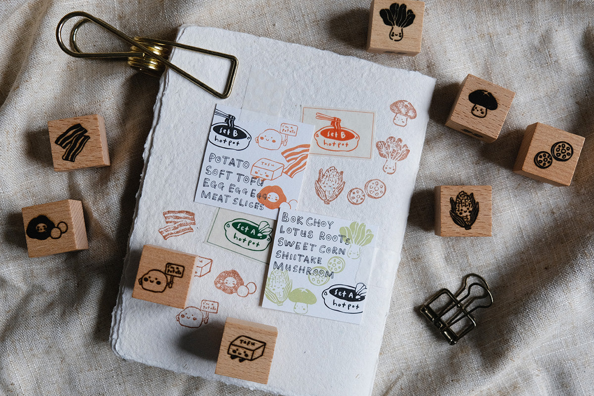 Hotpot Lover Ingredients: Rubber Stamps Set