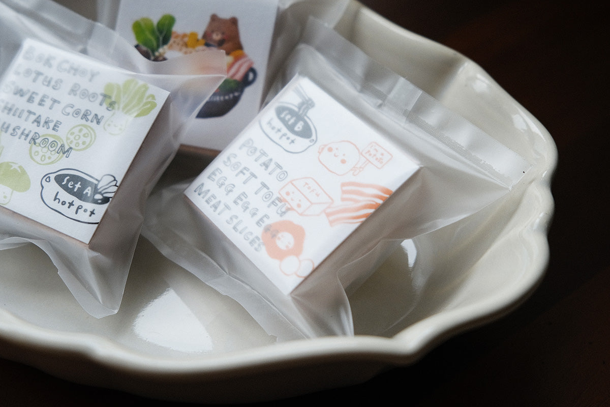 Hotpot Lover Ingredients: Rubber Stamps Set