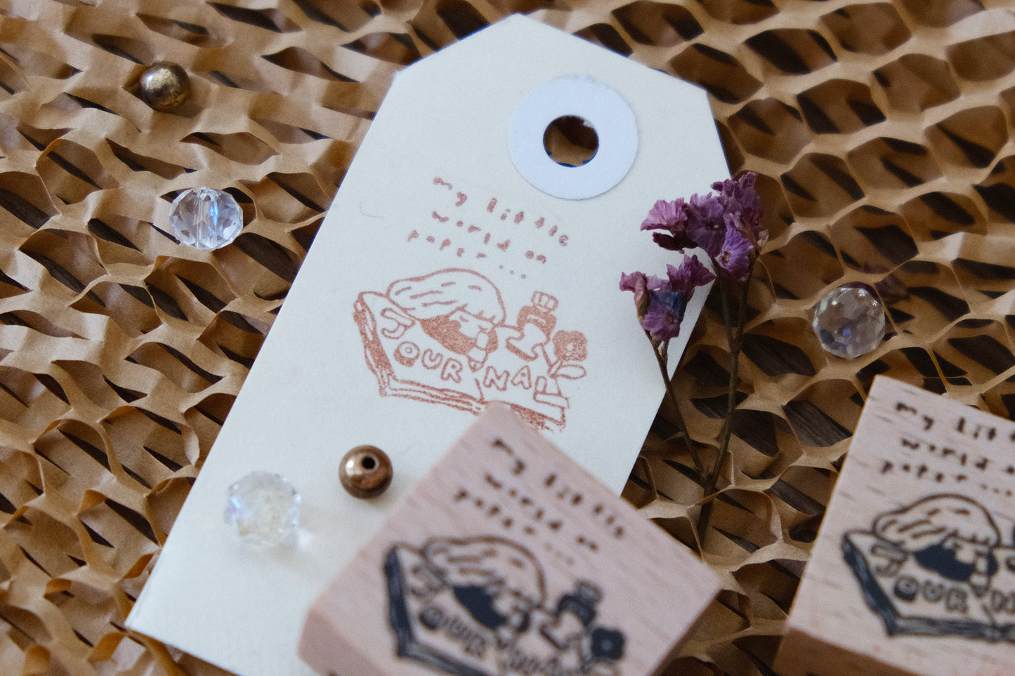 My World on Paper | Journaling Girl Rubber Stamp