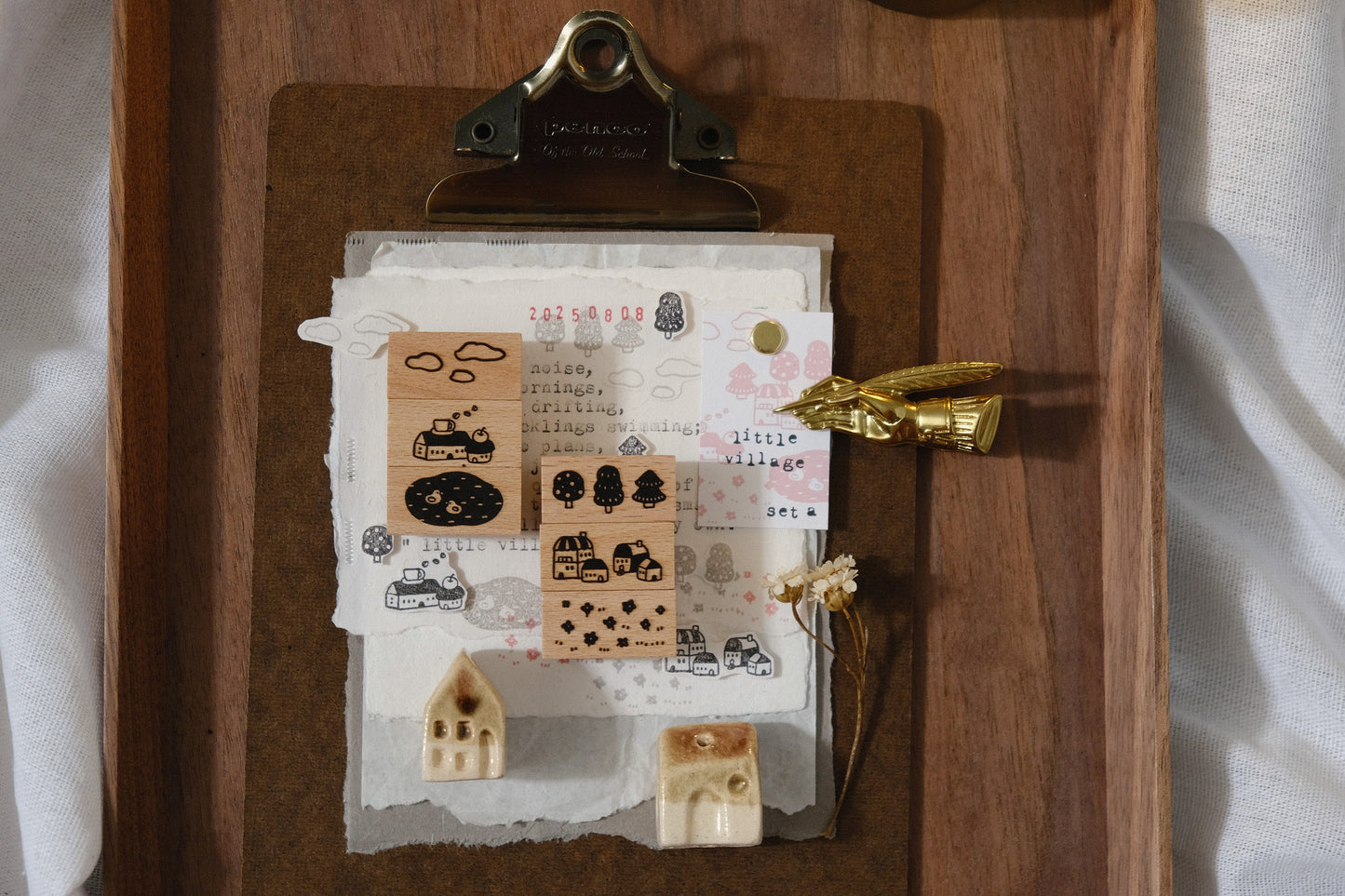 Little Village: Rubber Stamps Set