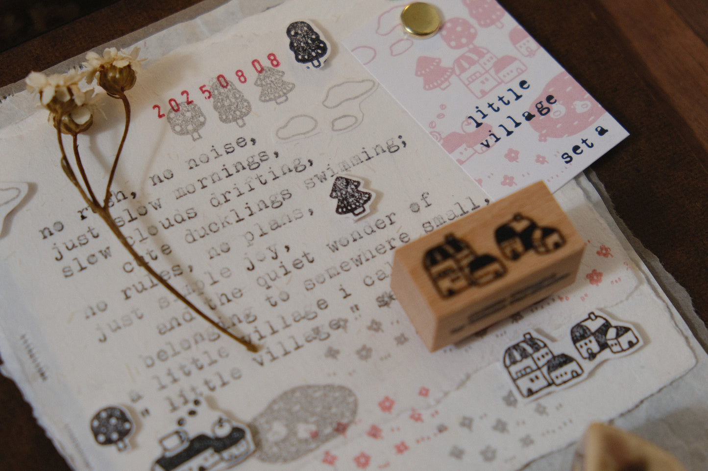 Little Village: Rubber Stamps Set