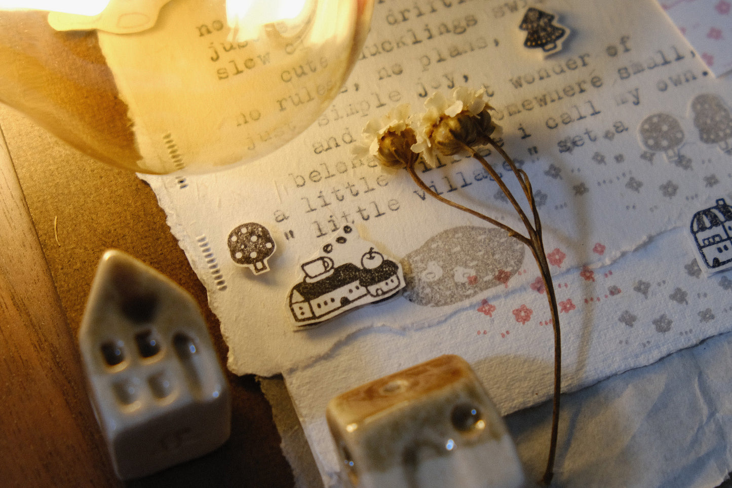 Little Village: Rubber Stamps Set