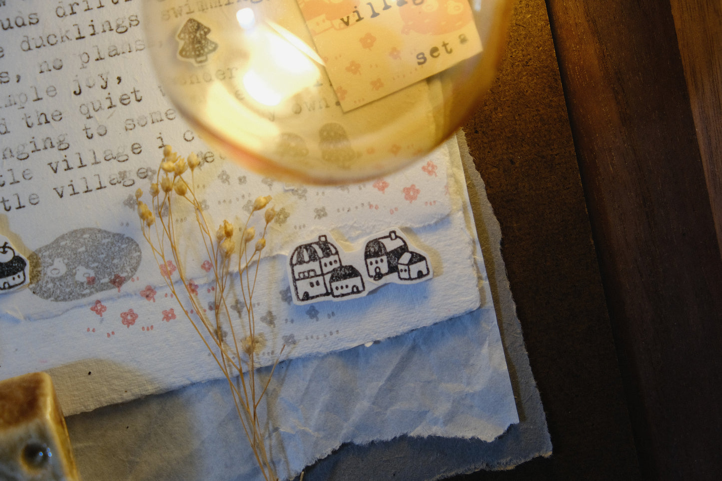 Little Village: Rubber Stamps Set