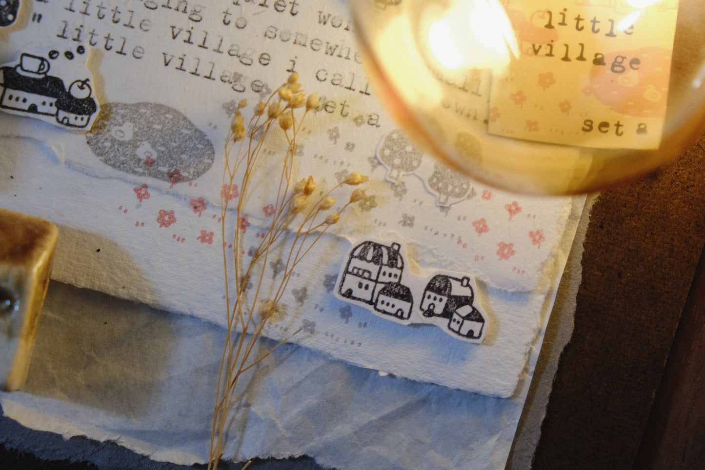 Little Village: Rubber Stamps Set