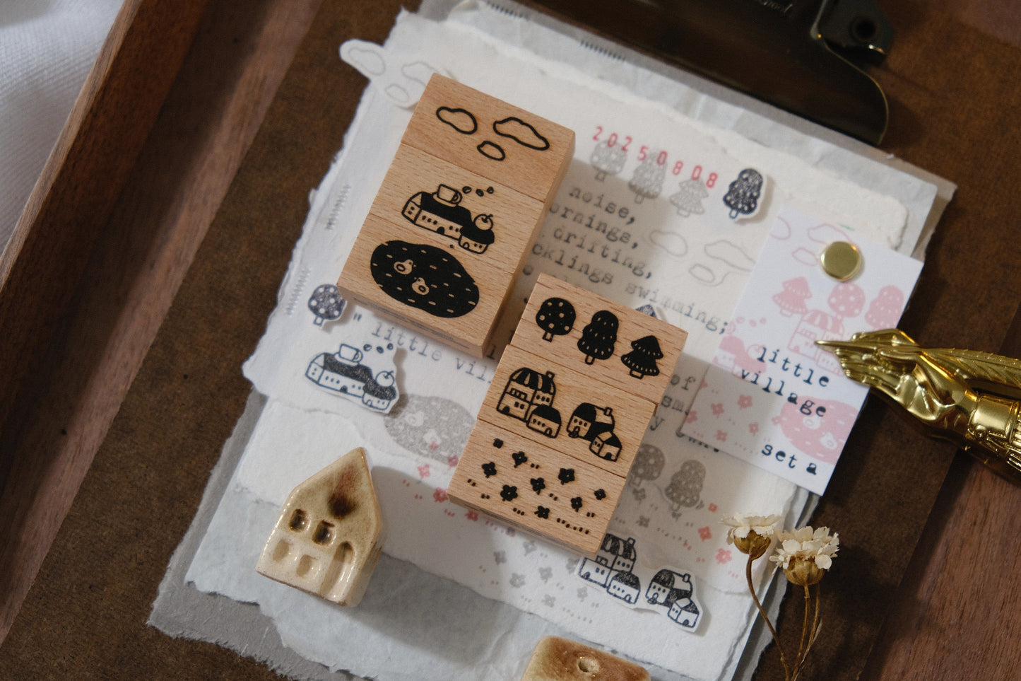 Little Village: Rubber Stamps Set
