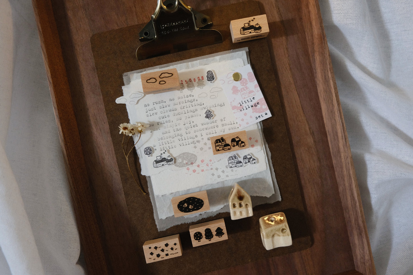 Little Village: Rubber Stamps Set