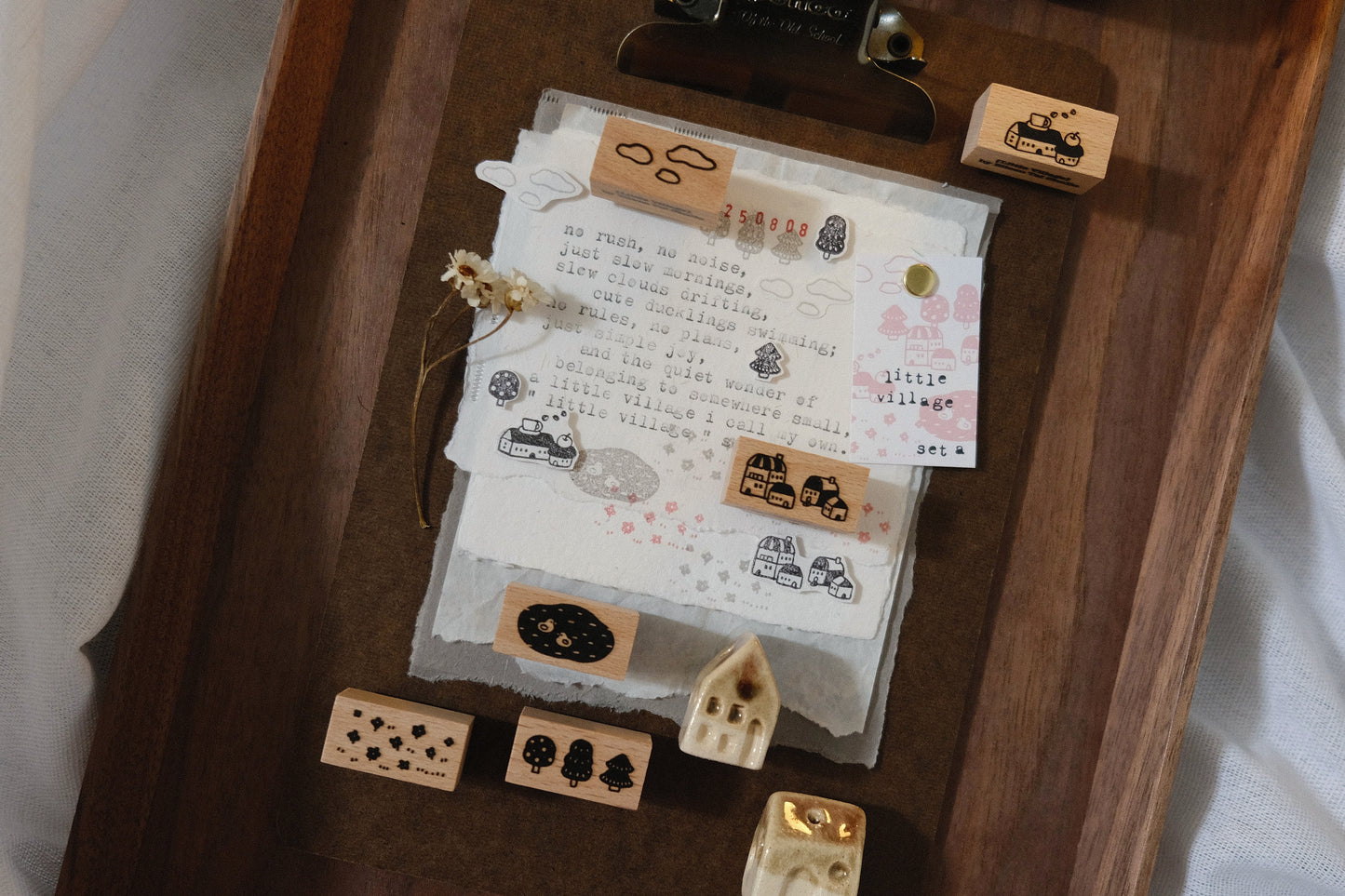 Little Village: Rubber Stamps Set