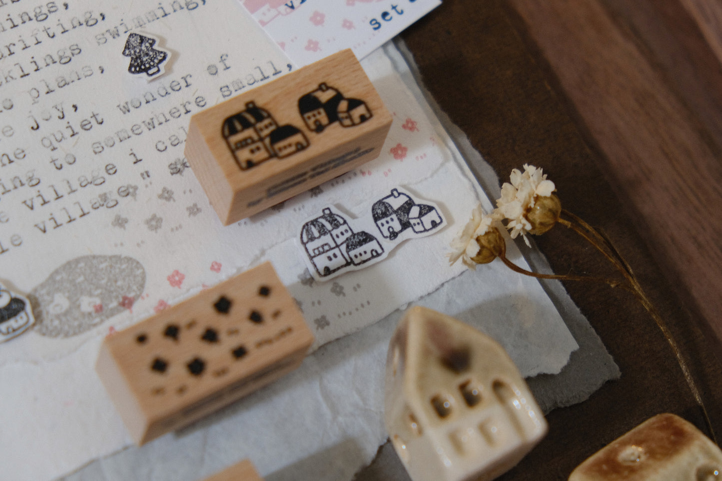 Little Village: Rubber Stamps Set