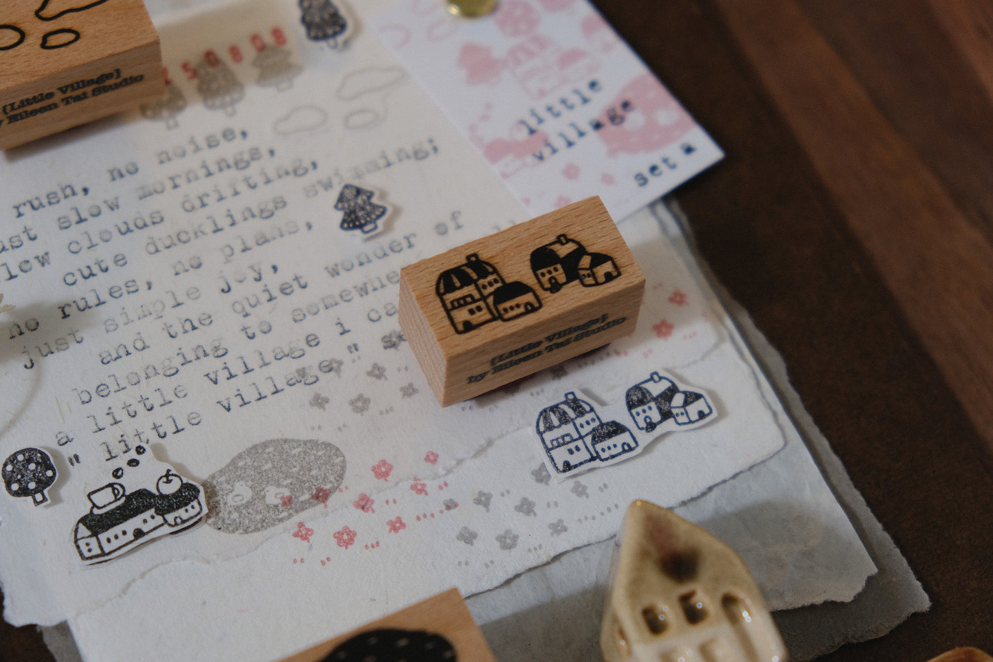 Little Village: Rubber Stamps Set