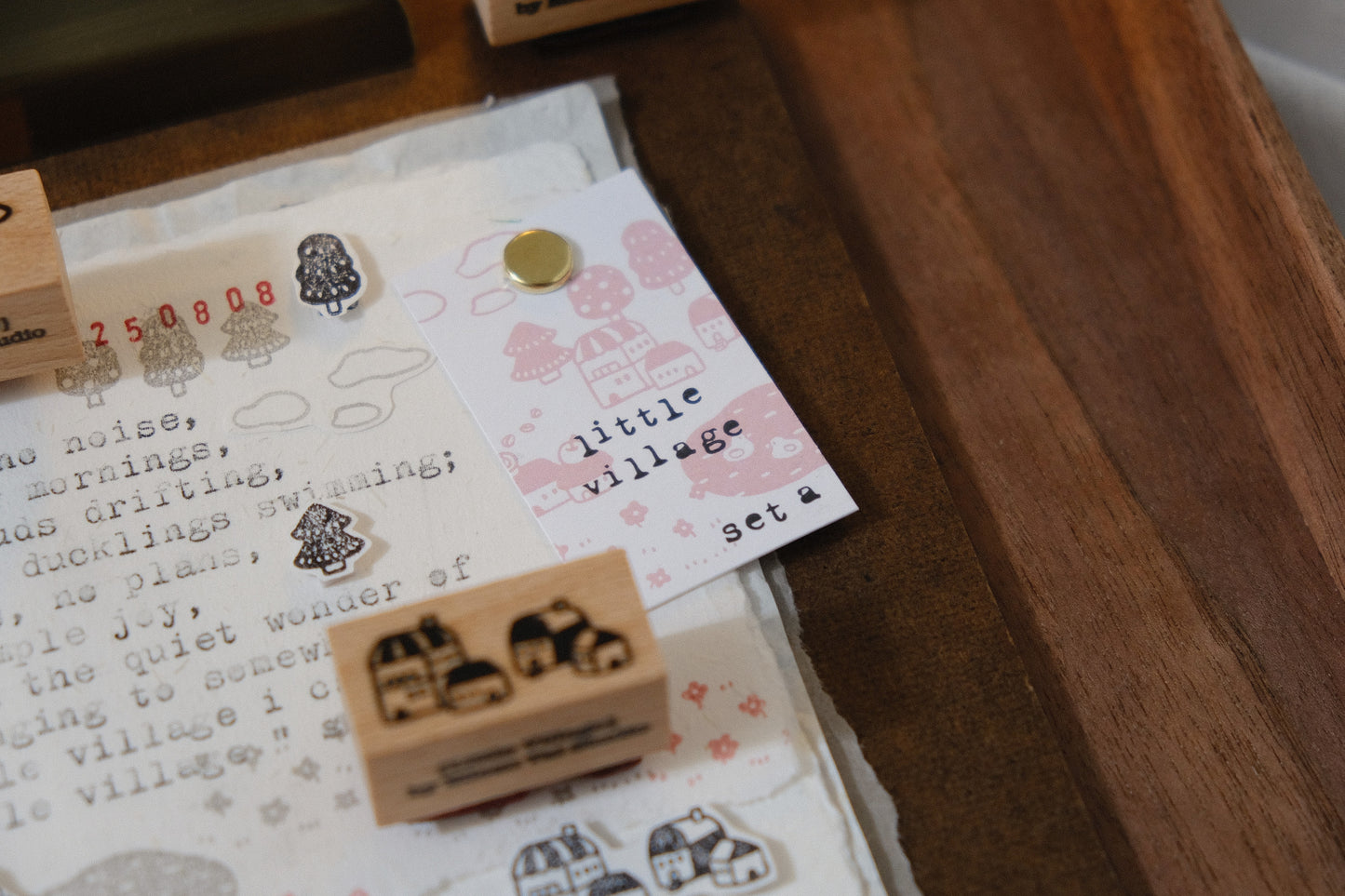 Little Village: Rubber Stamps Set