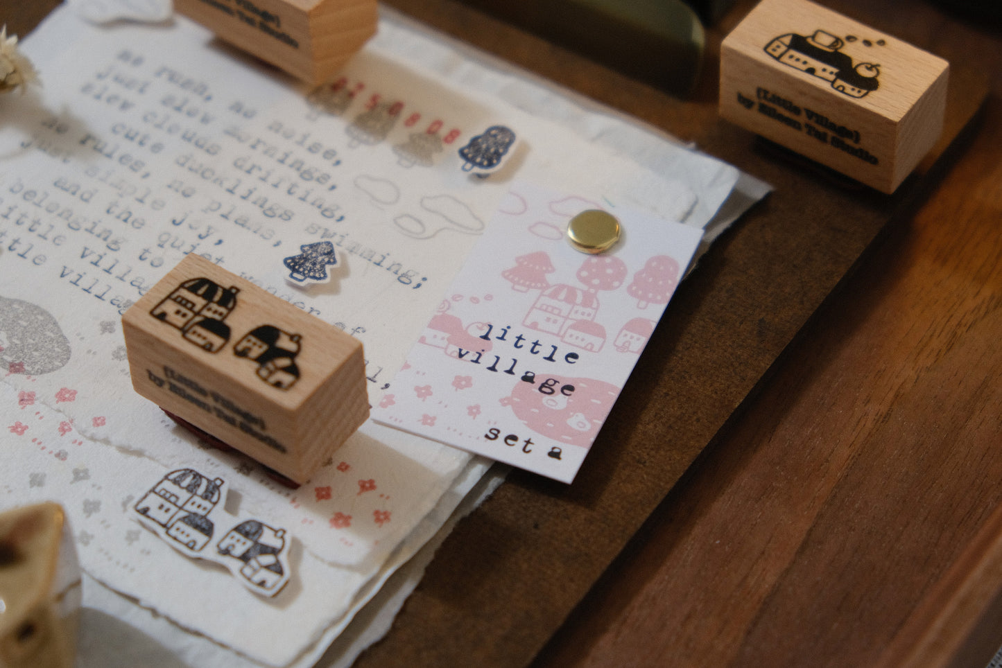Little Village: Rubber Stamps Set