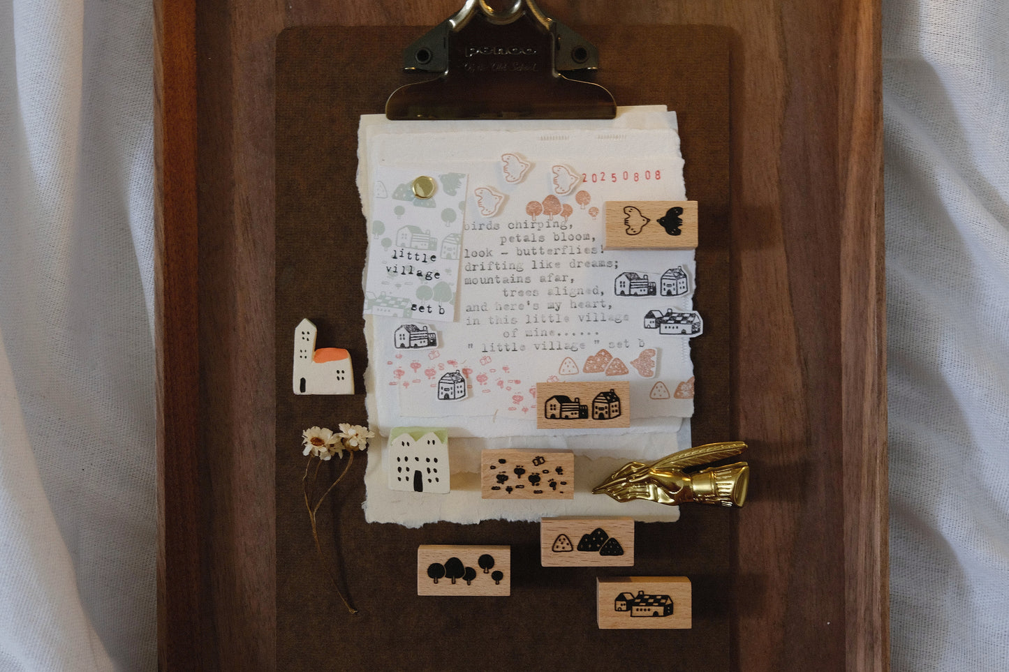 Little Village: Rubber Stamps Set