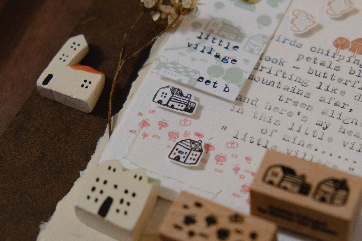 Little Village: Rubber Stamps Set
