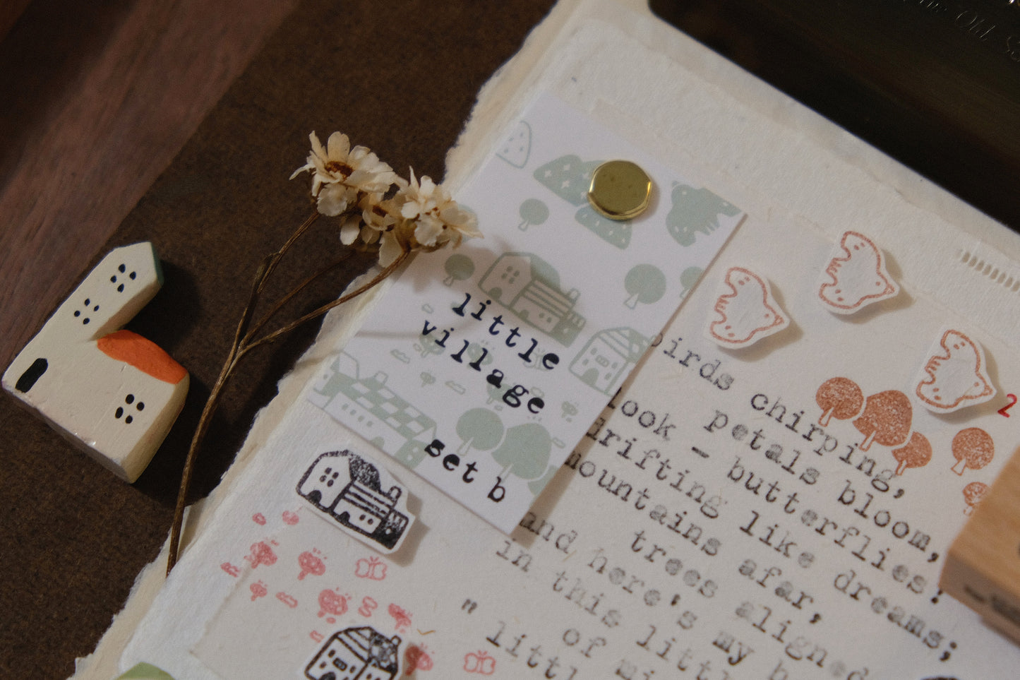 Little Village: Rubber Stamps Set