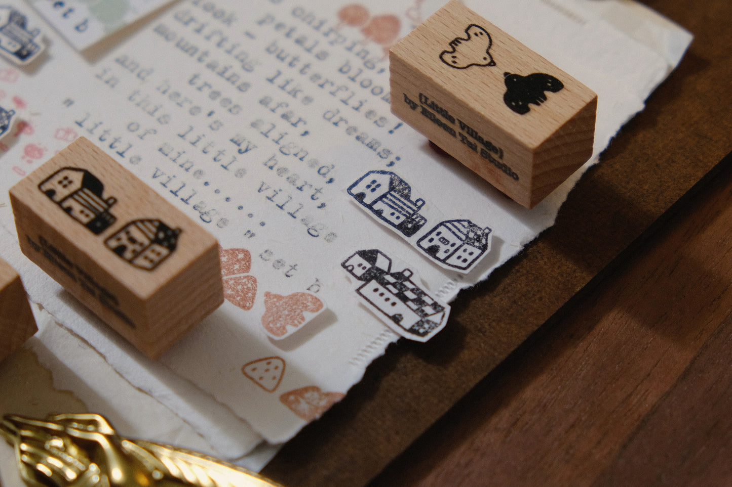 Little Village: Rubber Stamps Set