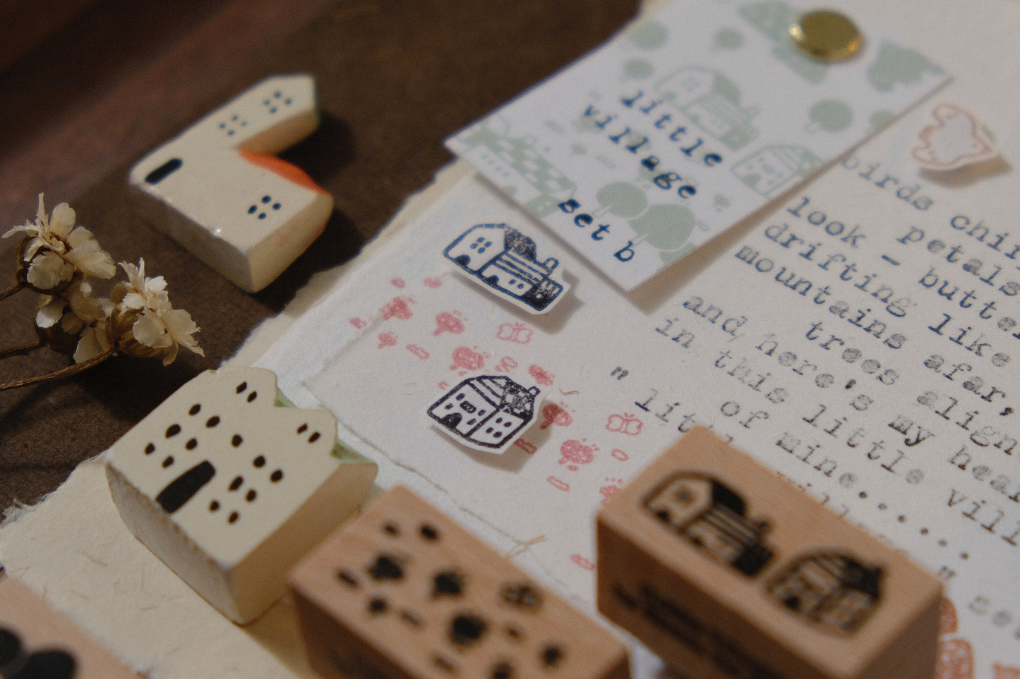 Little Village: Rubber Stamps Set