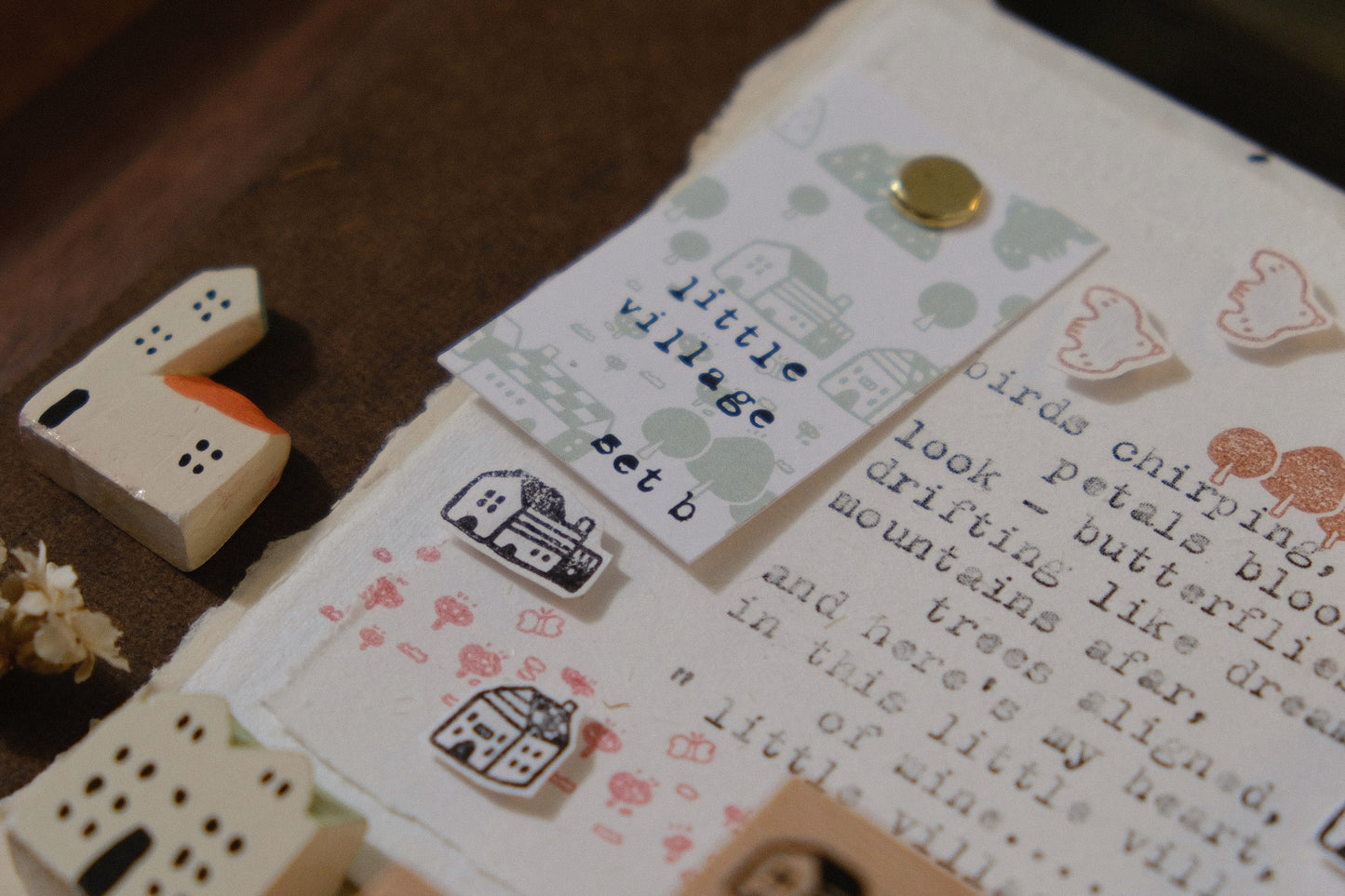 Little Village: Rubber Stamps Set