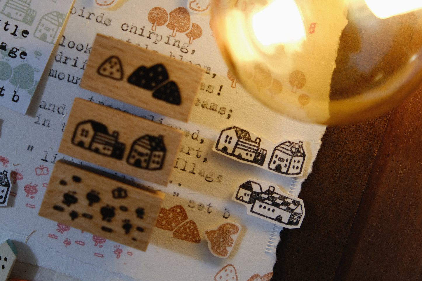 Little Village: Rubber Stamps Set