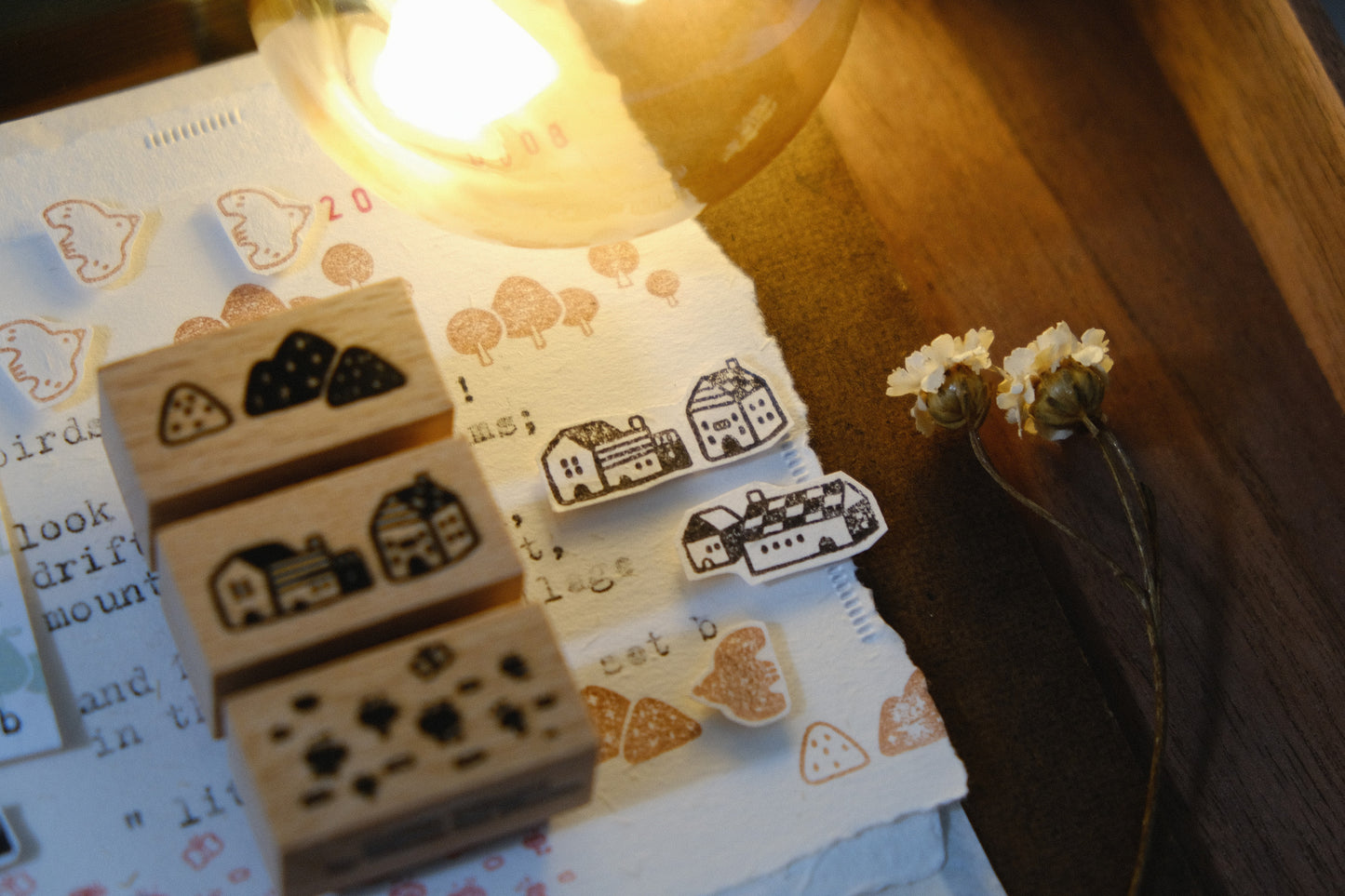 Little Village: Rubber Stamps Set