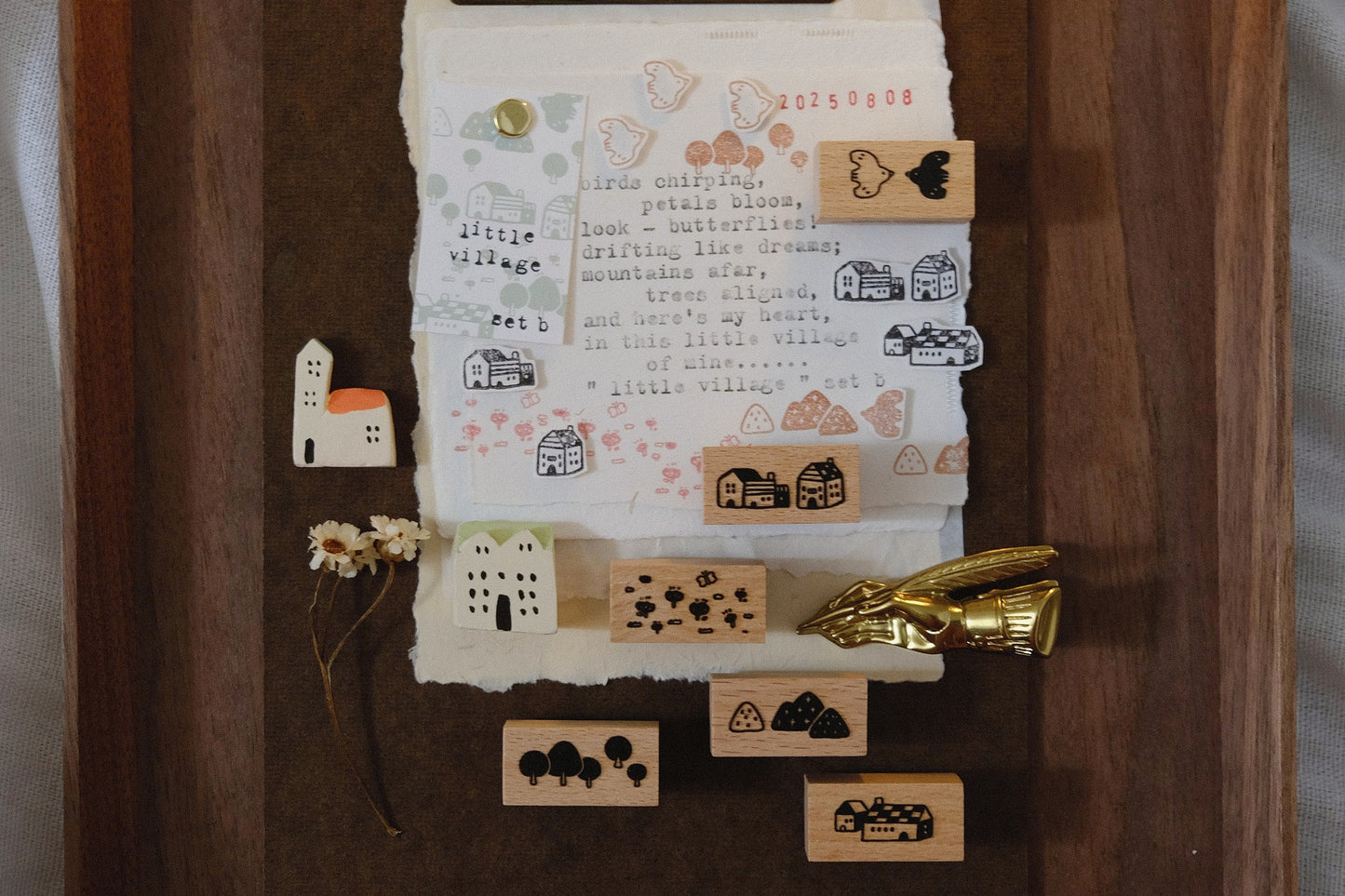 Little Village: Rubber Stamps Set