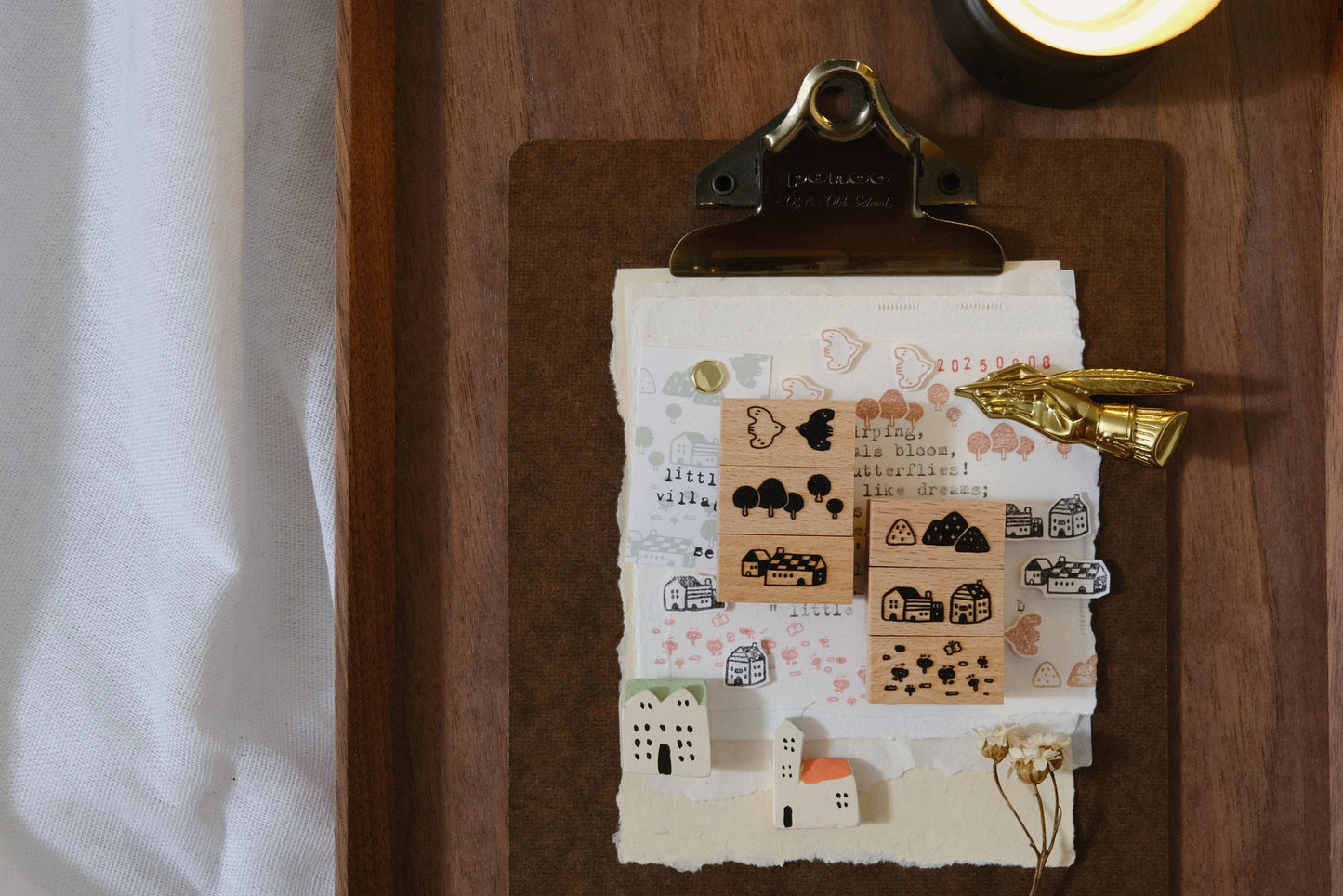 Little Village: Rubber Stamps Set