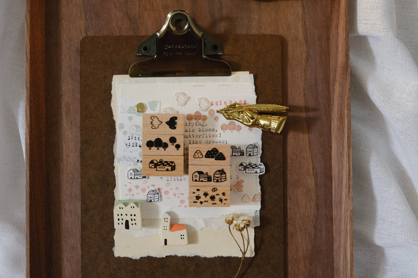 Little Village: Rubber Stamps Set