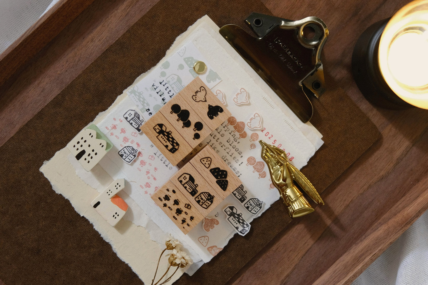 Little Village: Rubber Stamps Set