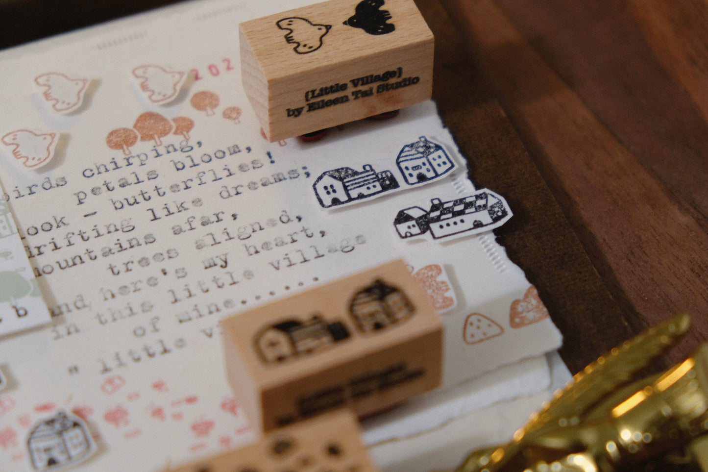 Little Village: Rubber Stamps Set