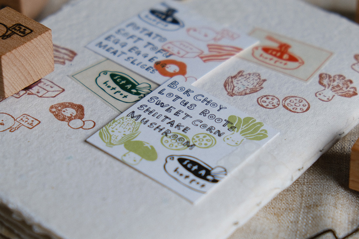 Hotpot Lover Ingredients: Rubber Stamps Set